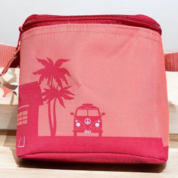 LAST ONE! Trader Joe's Trending MINI PEACH insulated cooler bag with a zipper c - Picture 2 of 3